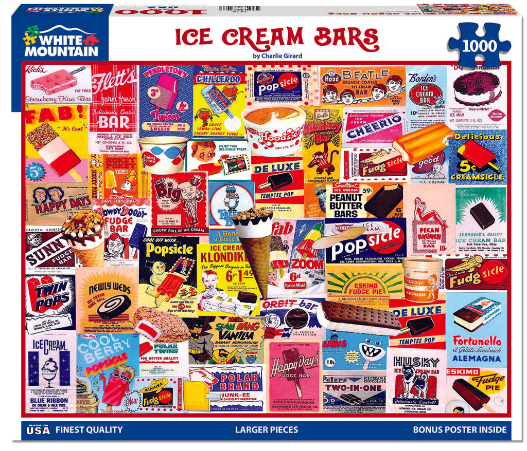 Ice Cream Bars (1343pz) - 1000 Piece Jigsaw Puzzle
