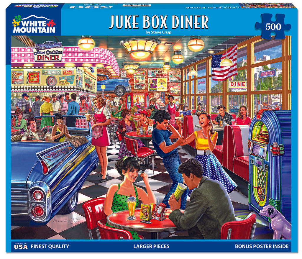 Juke Box Diner (1897pz) - 500 Piece Jigsaw Puzzle