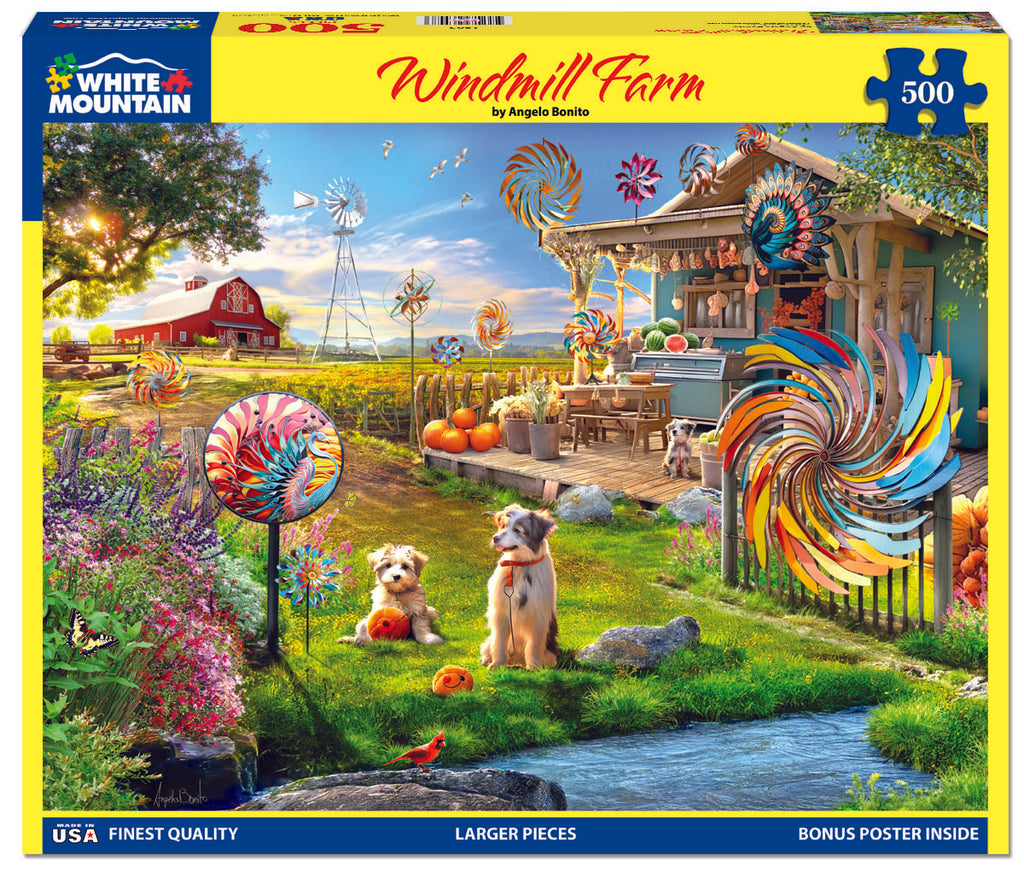 Windmill Farm (1905pz) - 500 Piece Jigsaw Puzzle