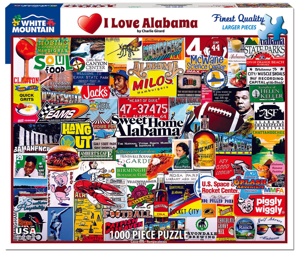 I Love Alabama (1516pz) - 1000 Piece Jigsaw Puzzle