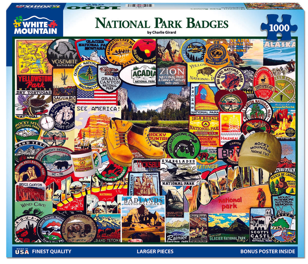 National Park Badges (1057pz) - 1000 Piece Jigsaw Puzzle