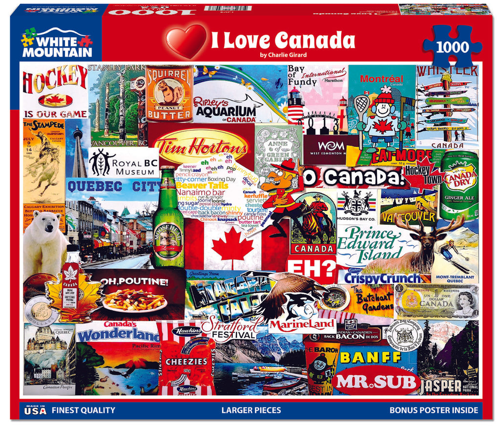 I Love Canada (1298pz) - 1000 Piece Jigsaw Puzzle