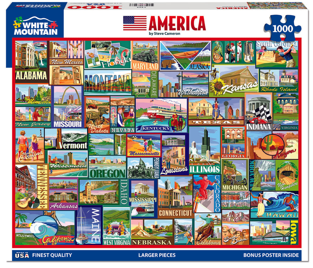 America (1434pz) - 1000 Piece Jigsaw Puzzle