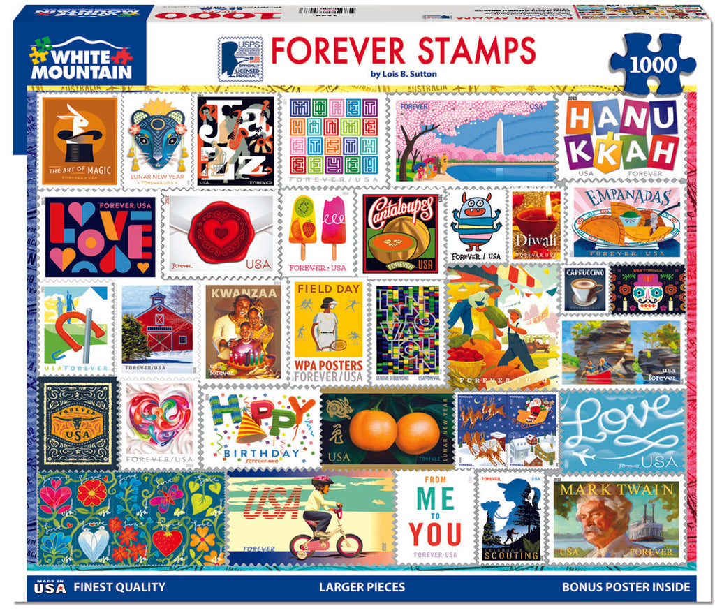 Forever Stamps (1629pz) - 1000 Piece Jigsaw Puzzle