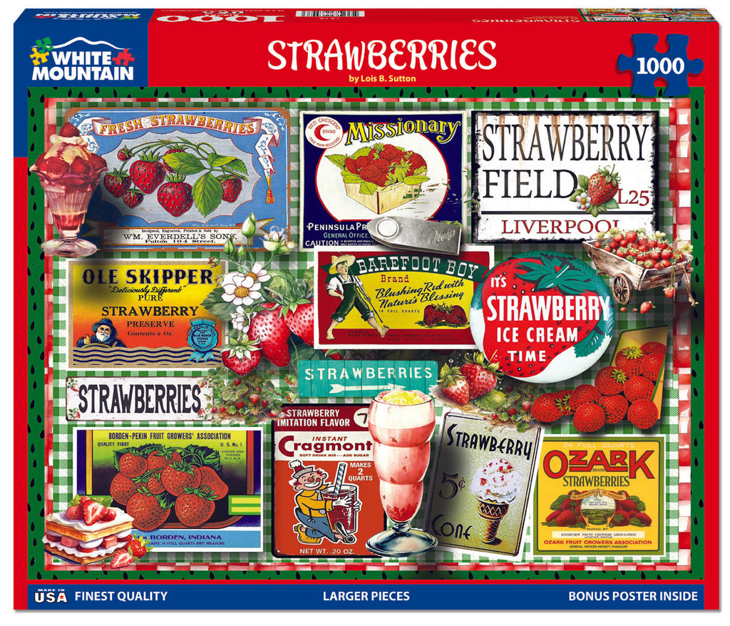 Strawberries (1878pz) - 1000 Piece Jigsaw Puzzle