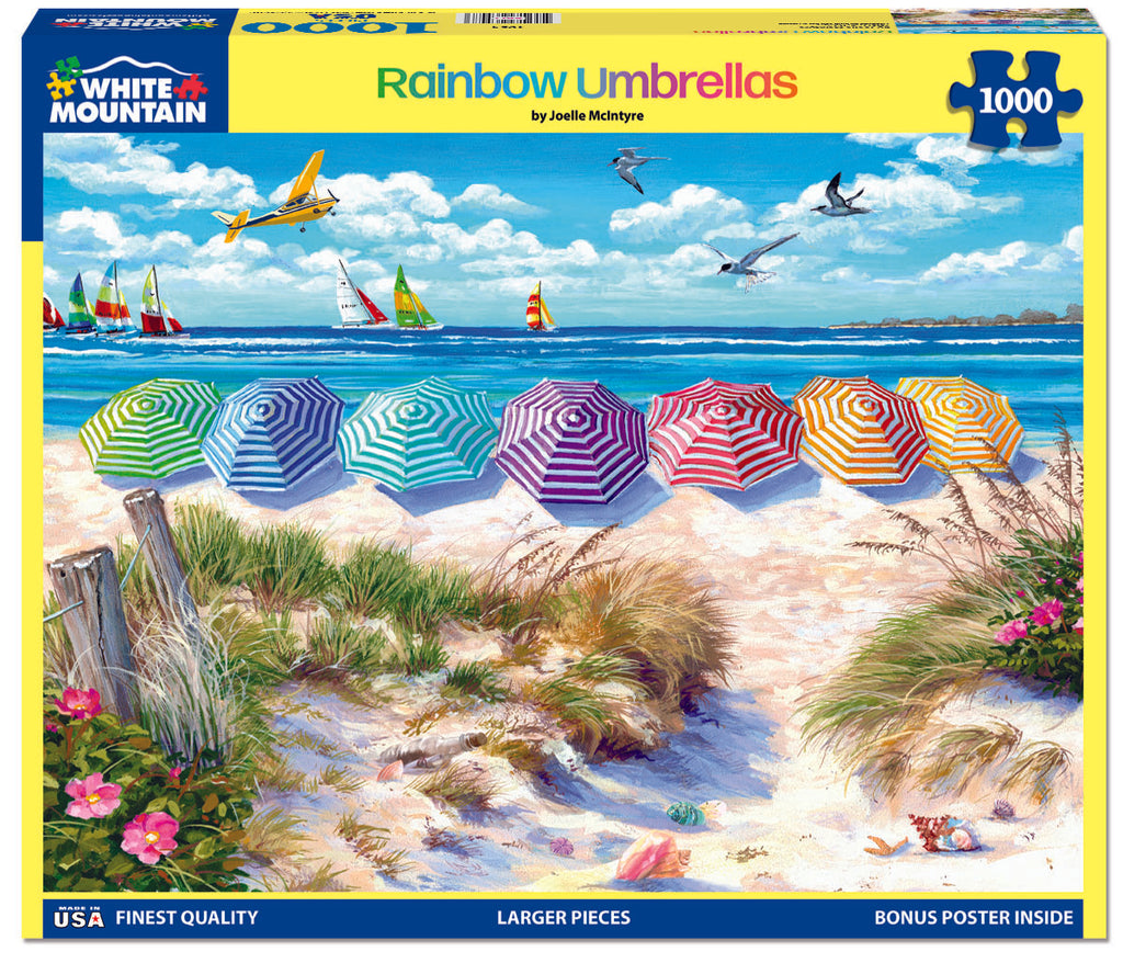 Rainbow Umbrellas (1954pz) - 1000 Piece Jigsaw Puzzle