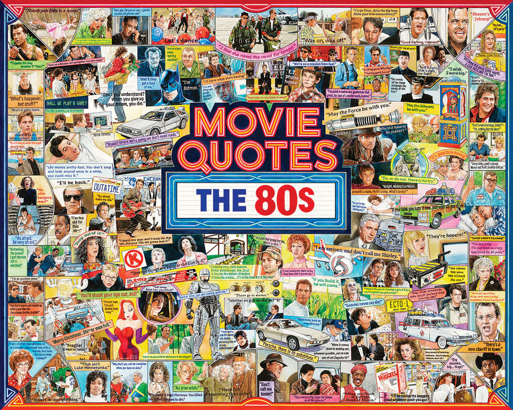 Movie Quotes The 80s (1961pz) - 1000 Piece Jigsaw Puzzle