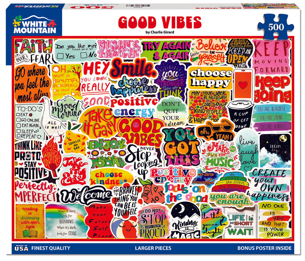 Good Vibes (1999pz) - 500 Piece Jigsaw Puzzle