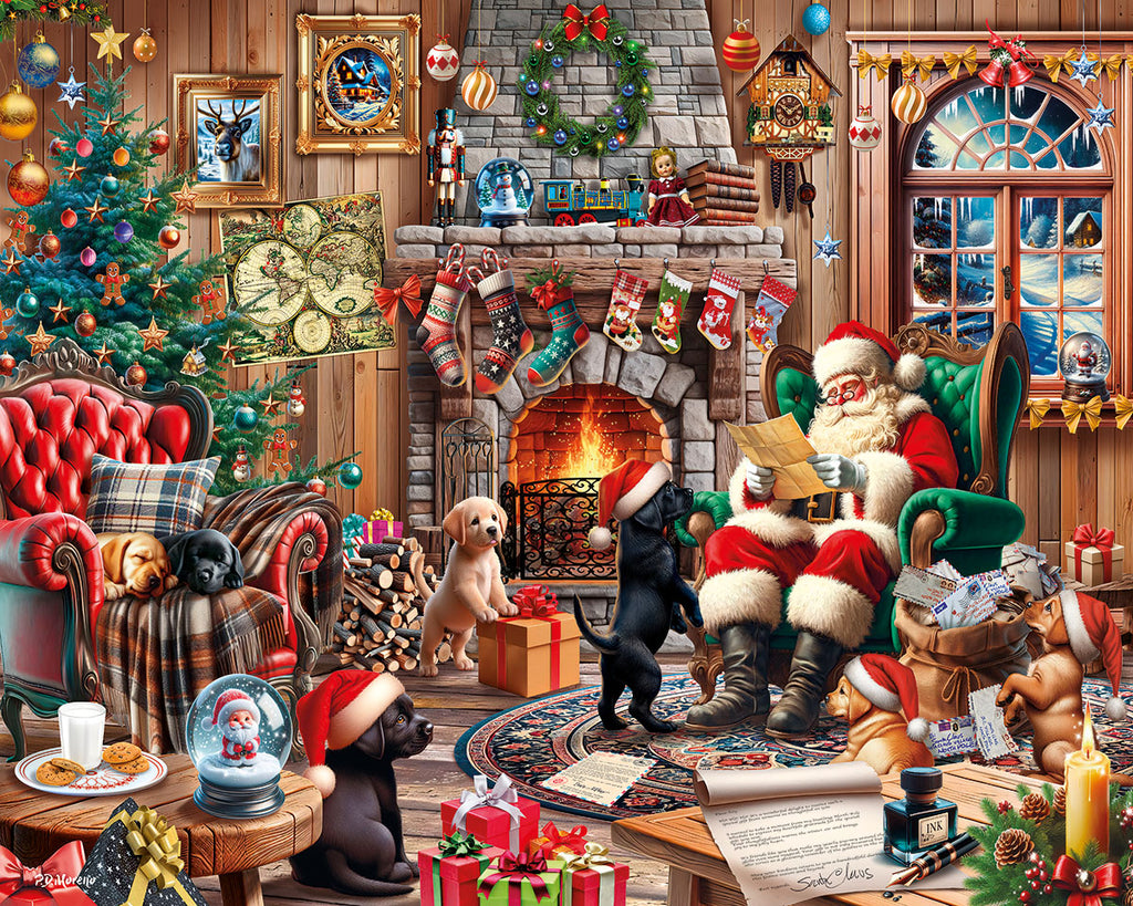 Christmas Puppies (2009pz) - 1000 Piece Jigsaw Puzzle