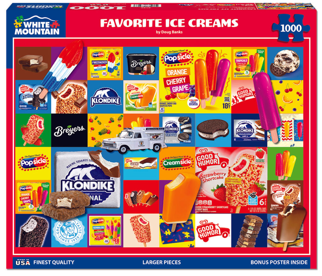 Favorite Ice Creams (2103pz) - 1000 Piece Jigsaw Puzzle
