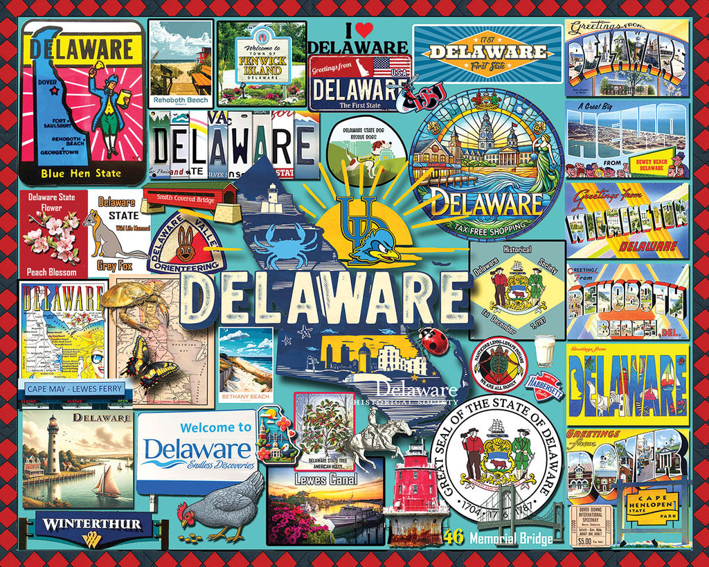 I Love Delaware (2108pz) - 1000 Piece Jigsaw Puzzle