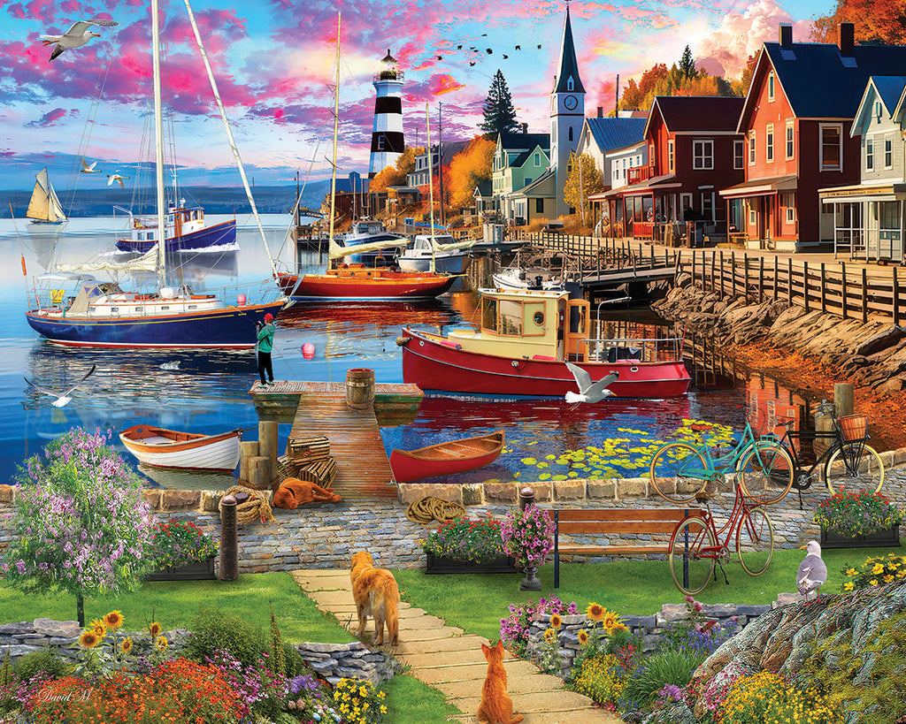 Boat Harbor (2109pz) - 1000 Piece Jigsaw Puzzle