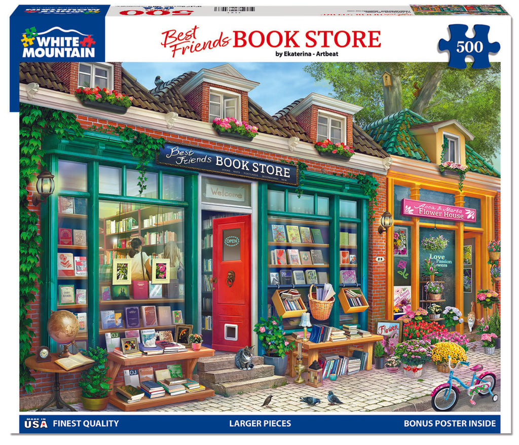 Best Friends Book Store (2131pz) - 500 Piece Jigsaw Puzzle