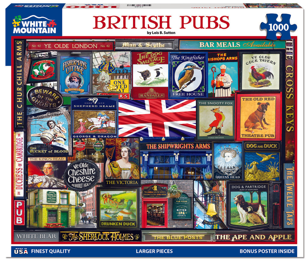 British Pubs (1763pz) - 1000 Piece Jigsaw Puzzle