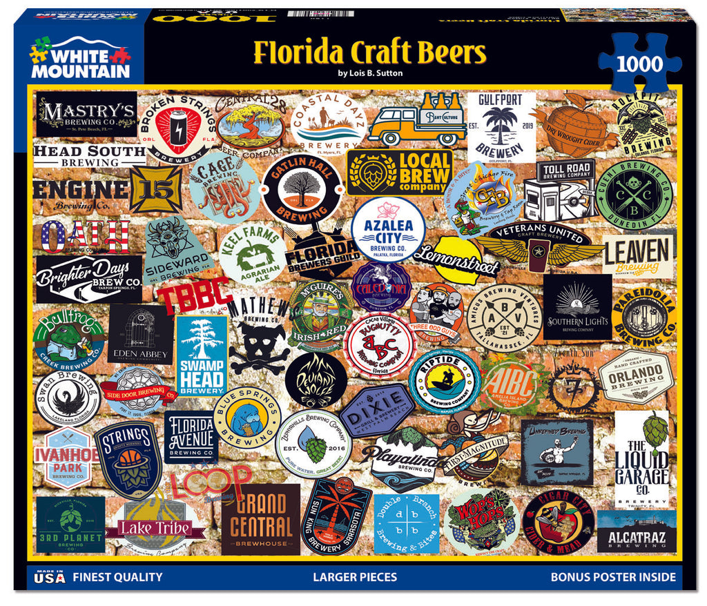 Florida Craft Beer (1784pz) - 1000 Piece Jigsaw Puzzle